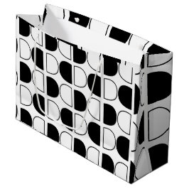 Geometric Black and White Half Circle