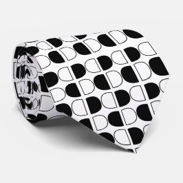 Geometric Black and White Half Circle Slips