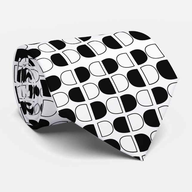 Geometric Black and White Half Circle Slips (Rullad)