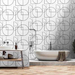 Geometric Black and White Mönster