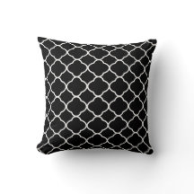 Geometric Black and White Quatrefoil Mönster