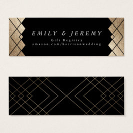 Geometric Black Guld Gatsby Wedding Gifts Litet Visitkort