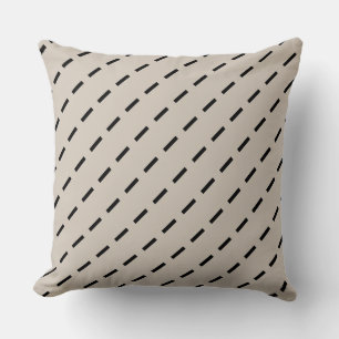 Geometric Black och Ivory Dash Modern Cushion Kudde