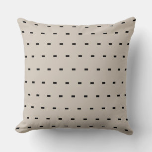 Geometric Black och Ivory Dash Modern Cushion Kudde