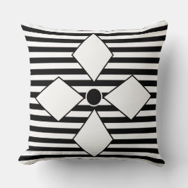 Geometric Black White Diamond Geometric Rand Kudde