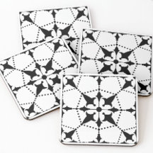 Geometric Black White Mönster dekorativ