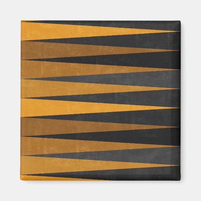 Geometric Black Yellow Magnet (Framsidan)