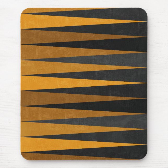 Geometric Black Yellow Musmatta (Framsidan)