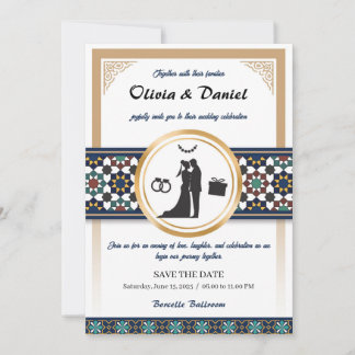 Geometric Bliss Wedding Invitation Inbjudningar