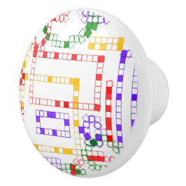 Geometric Block Red Gult Blue-Grönt Knopp