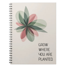 Geometric Bloom Modern Cover Art Anteckningsbok