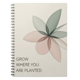 Geometric Bloom Modern Cover Art Anteckningsbok