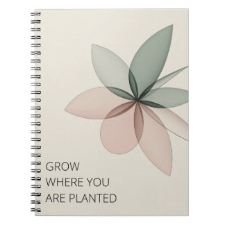Geometric Bloom Modern Cover Art Anteckningsbok