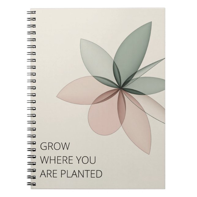 Geometric Bloom Modern Cover Art Anteckningsbok (Framsidan)