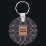 Geometric Blue Company Logotyp Nyckelring<br><div class="desc">Geometric Blue Company Logotyp Nyckelring av Affärskort Store.</div>