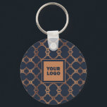 Geometric Blue Company Logotyp Nyckelring<br><div class="desc">Geometric Blue Company Logotyp Nyckelring av Affärskort Store.</div>