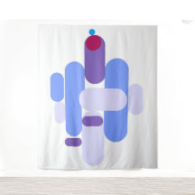 GeoMetric Blue Mönster Tapestry