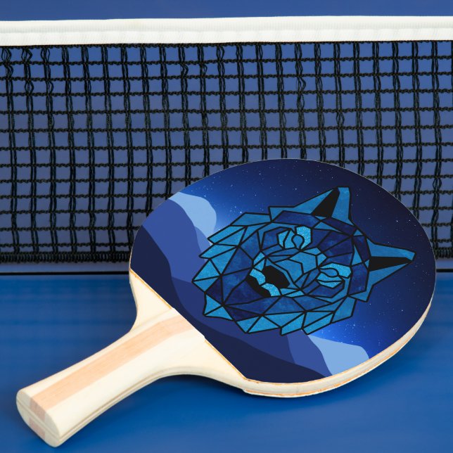 Geometric Blue-Varg Pingisracket (Insitu)