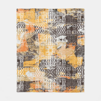 Geometric Boho Tribal Distress Mönster Fleecefilt
