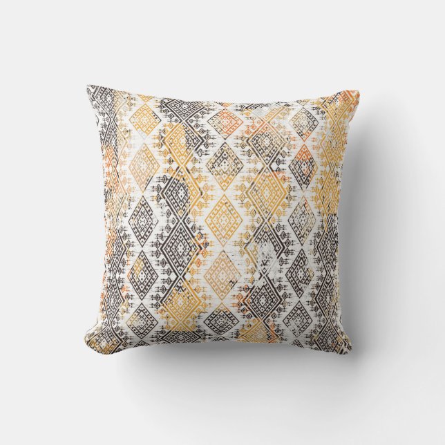 Geometric Boho Tribal: Distress Mönster. Kudde (Framsida)