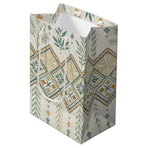 Geometric Botanical Folk Art Seamless Mönster