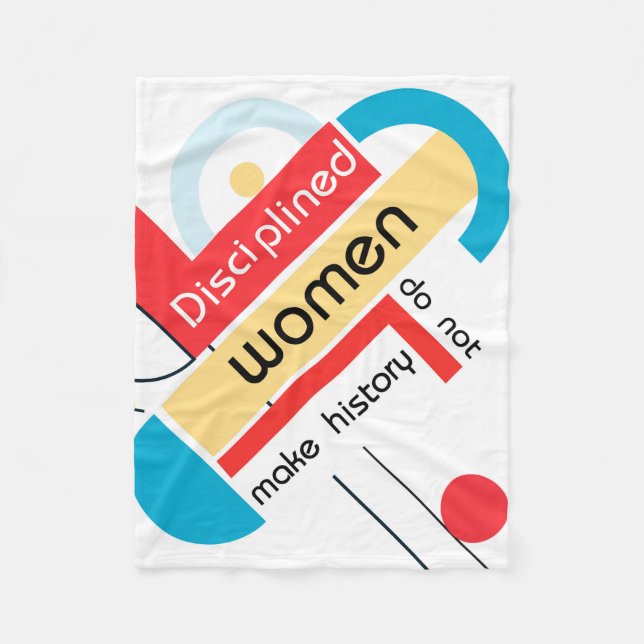 Geometric Brahaus with typography Fleecefilt (Framsidan)