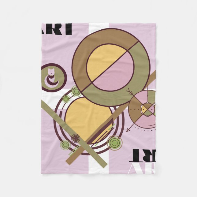 Geometric Brahaus with typography Fleecefilt (Framsidan)