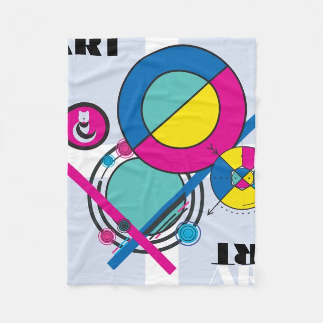 Geometric Brahaus with typography Fleecefilt (Framsidan)