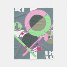 Geometric Brahaus with typography Fleecefilt