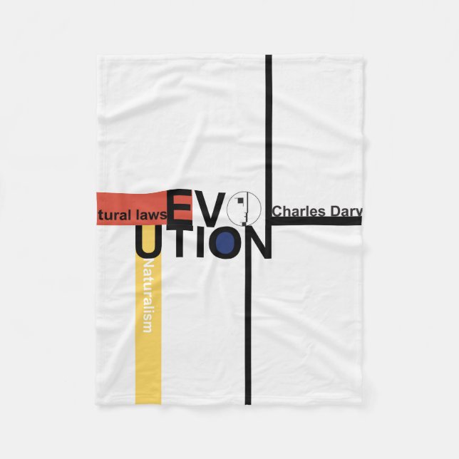 Geometric Brahaus with typography Fleecefilt (Framsidan)