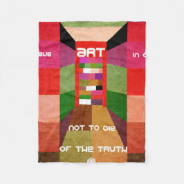 Geometric Brahaus with typography Fleecefilt