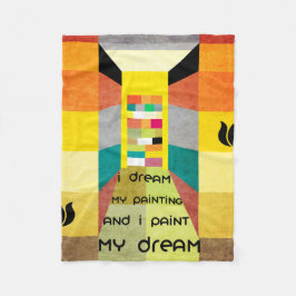 Geometric Brahaus with typography Fleecefilt