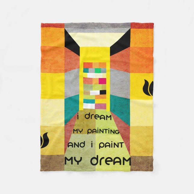 Geometric Brahaus with typography Fleecefilt (Framsidan)