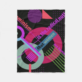 Geometric Brahaus with typography Fleecefilt