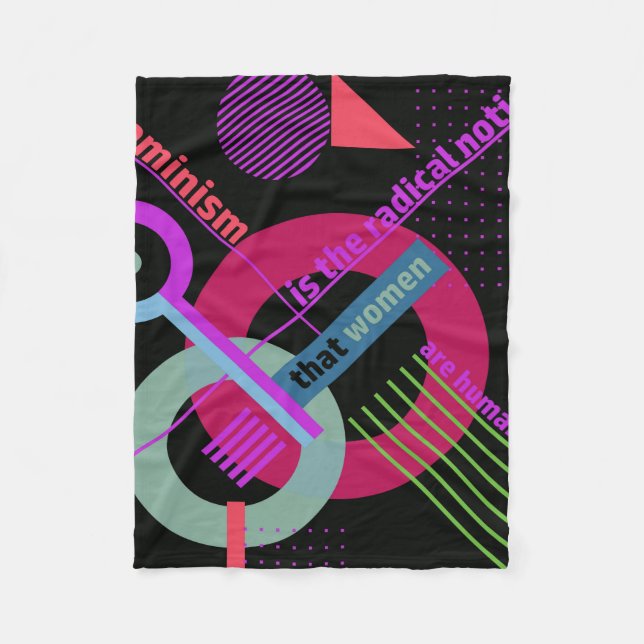 Geometric Brahaus with typography Fleecefilt (Framsidan)