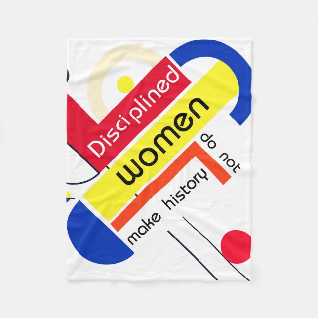 Geometric Brahaus with typography Fleecefilt (Framsidan)