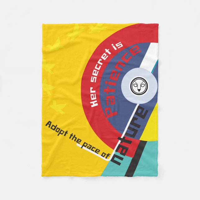 Geometric Brahaus with typography Fleecefilt (Framsidan)