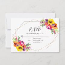 Geometric Bright Elegant Watercolor Blommigt Bröll