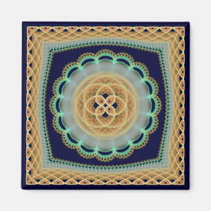 Geometric bright fractal-framkantsdekoration magnet