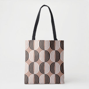 Geometric Brown Circles Sömlös design Tygkasse