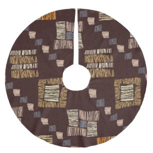 Geometric Brown Ethnic Tribal Background Julgransmatta Borstad Polyester