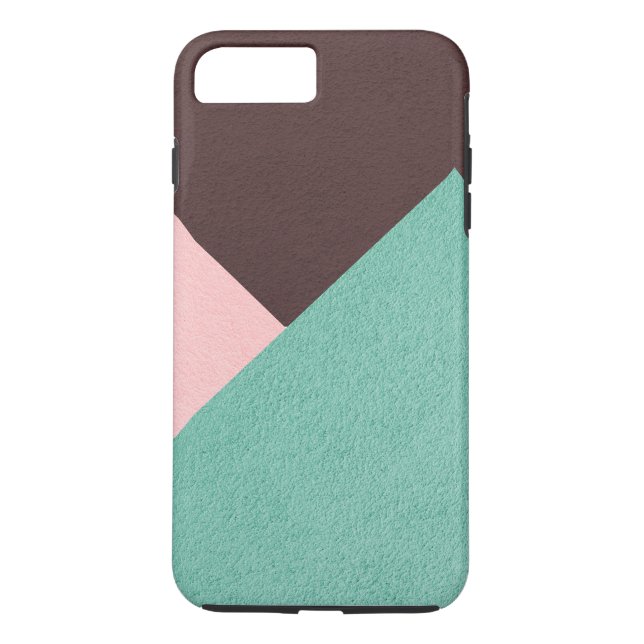 Geometric Brown Grönt & Rosa Personlig Case-Mate iPhone Skal (Baksida)
