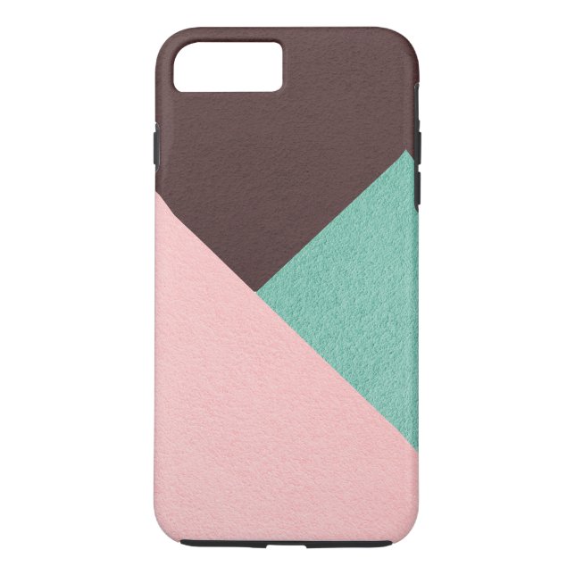 Geometric Brown Grönt & Rosa Personlig Case-Mate iPhone Skal (Baksida)