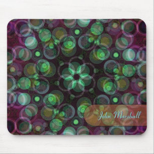 Geometric Bubbles Art Mousepad Musmatta