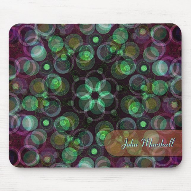 Geometric Bubbles Art Mousepad Musmatta (Framsidan)