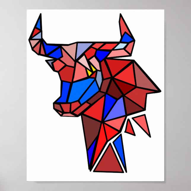 Geometric Bull Shapes Poster (Framsidan)