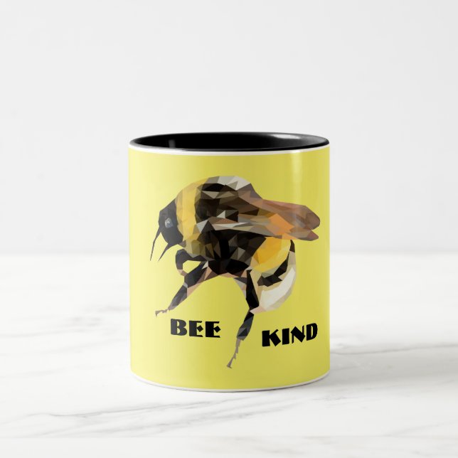 Geometric Bumblebee Art Mugg (Center)