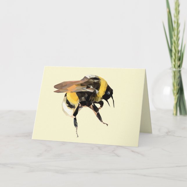 Geometric Bumblebee Greeting Card Kort (Framsida)