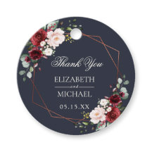 Geometric Burgundy Blue Elegant bröllop