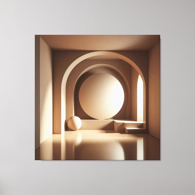 Geometric Calm – Minimalist Architecture Canvastryck (Framsida)